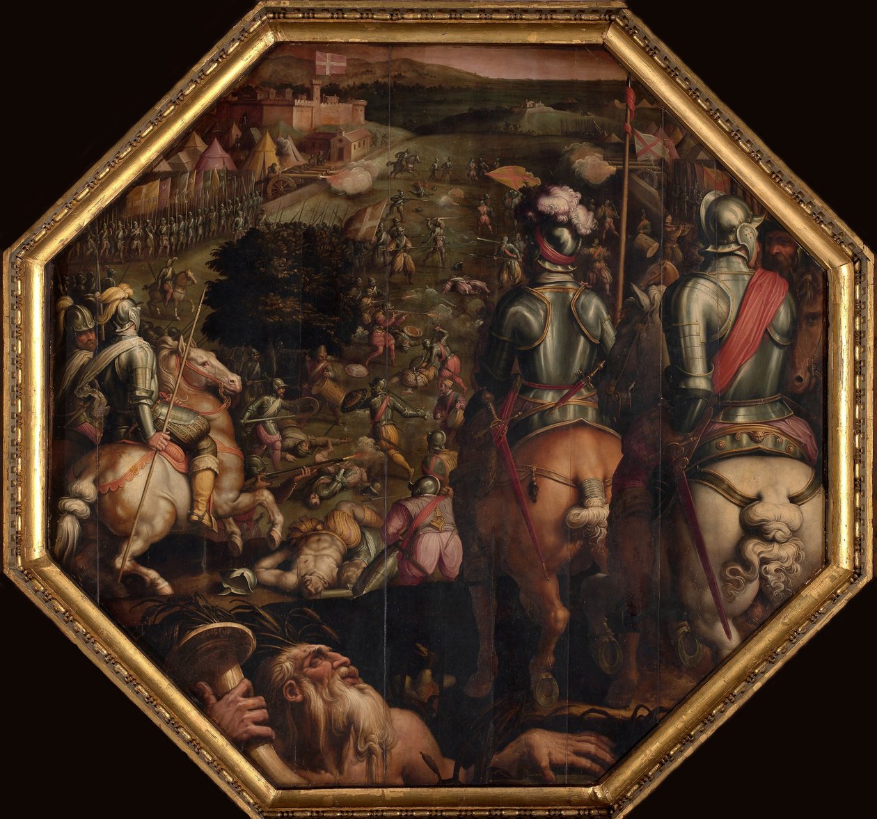 Slaget ved Marciano i Val di Chiana, 1563-1565 af Giorgio Vasari