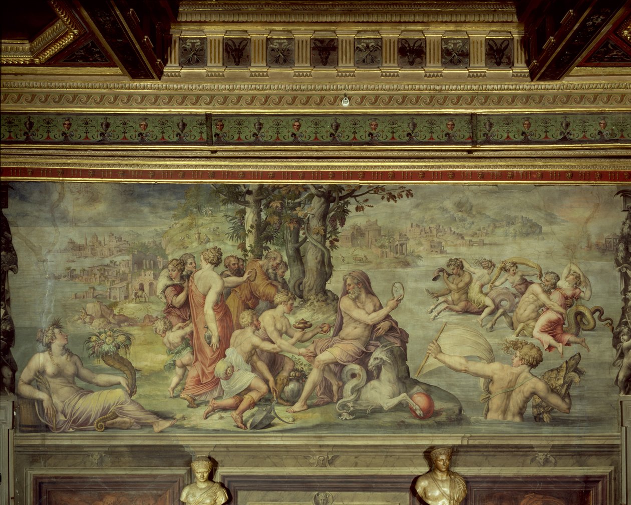Jordens tidlige frugter tilbød Saturn, 1555 af Giorgio Vasari