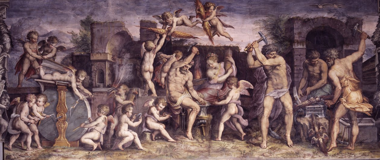 Vulkans smedje, 1556-1557 af Giorgio Vasari