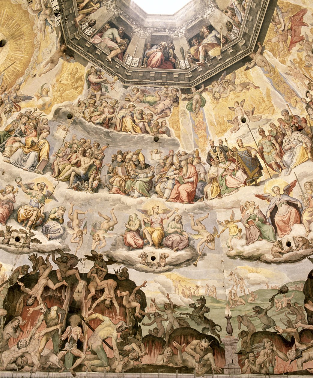 The Last Judgement, detalje fra domkirkens kuppel, 1572-79 af Giorgio Vasari