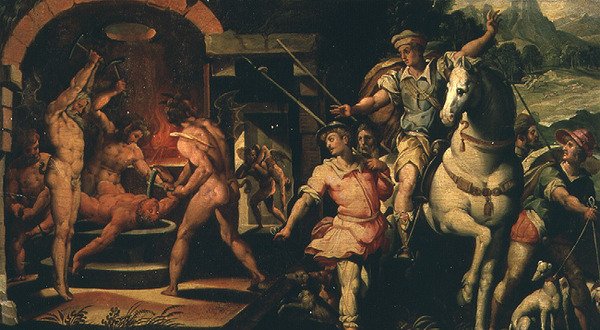 Grev Hugos vision (olie på lærred) af Giorgio Vasari