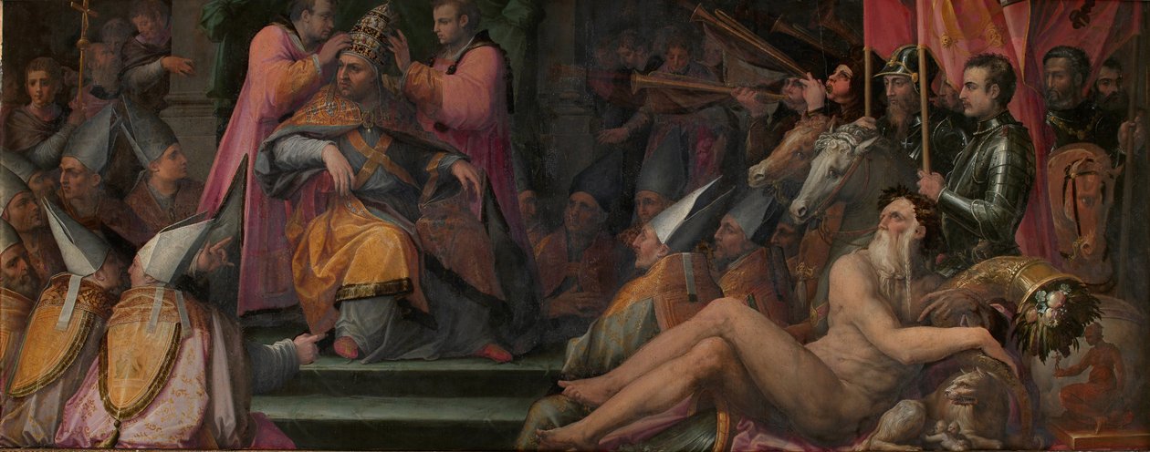 Valget af Giovanni de Medici til pavedømmet, 1555-1562 af Giorgio Vasari