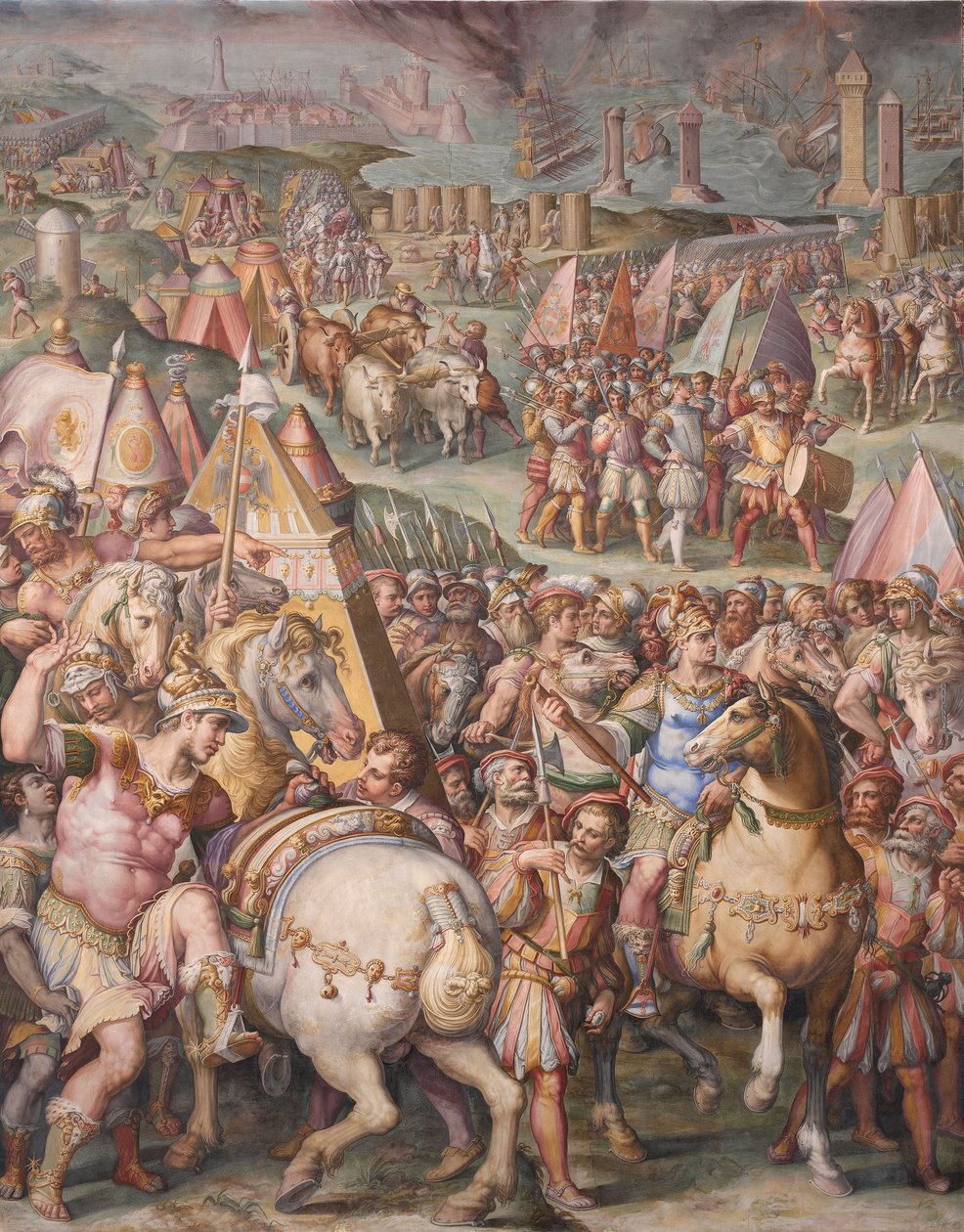 Kejser Maximilian ophæver belejringen af Livorno, 1568-1571 af Giorgio Vasari