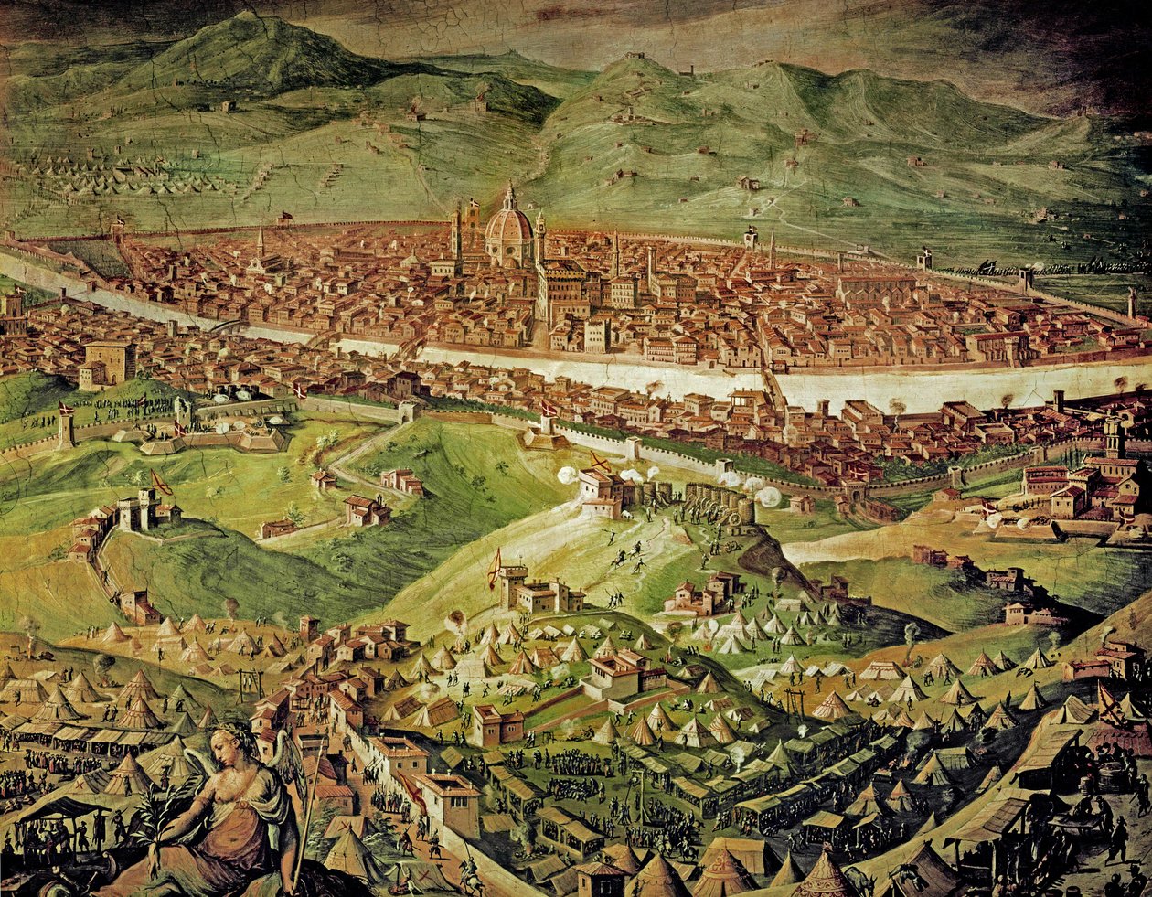 Udsigt over Firenze (freskomaleri) af Giorgio Vasari