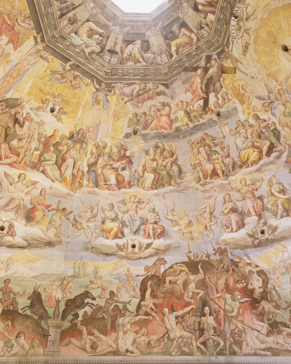 The Last Judgement, detalje fra domkirkens kuppel af Giorgio and Zuccari Federico  Vasari