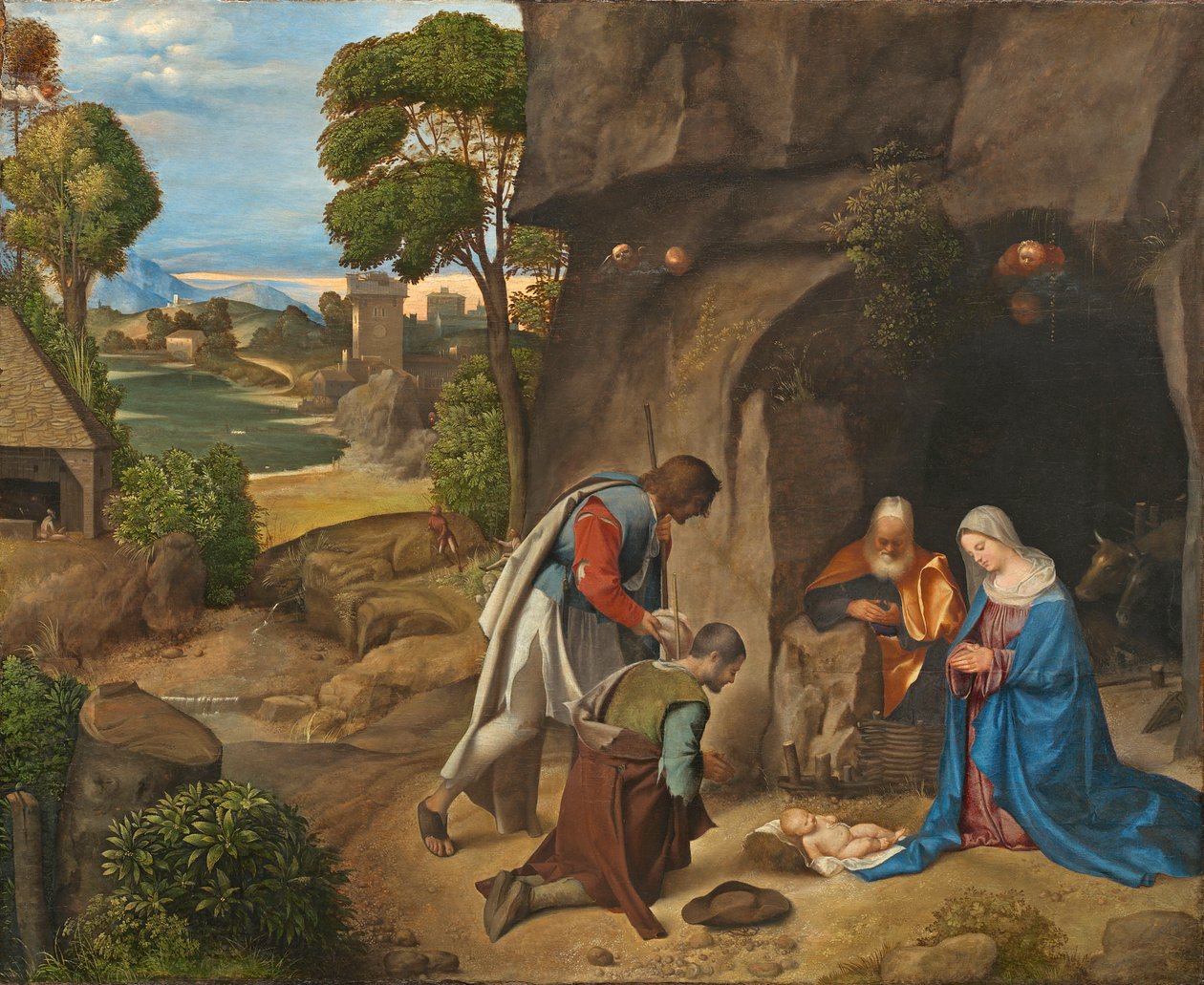 Hyrdernes tilbedelse, 1505-10 af Giorgione da Castelfranco