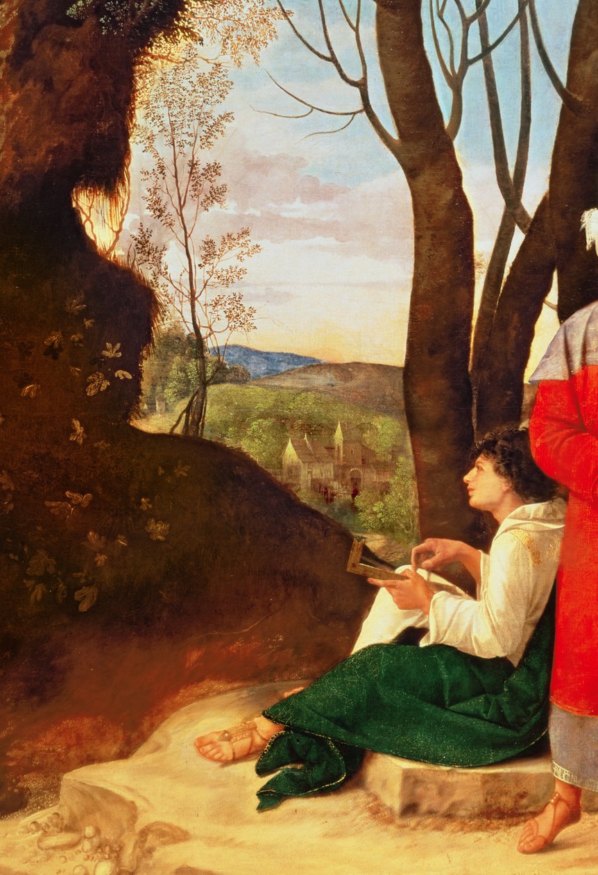 De tre filosoffer (detalje af 54291) af Giorgione da Castelfranco