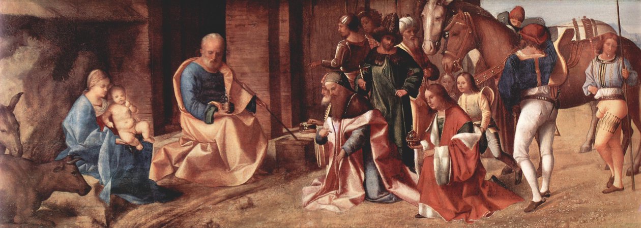 Italiensk: De hellige tre kongers tilbedelse De hellige tre kongers tilbedelse af Giorgione