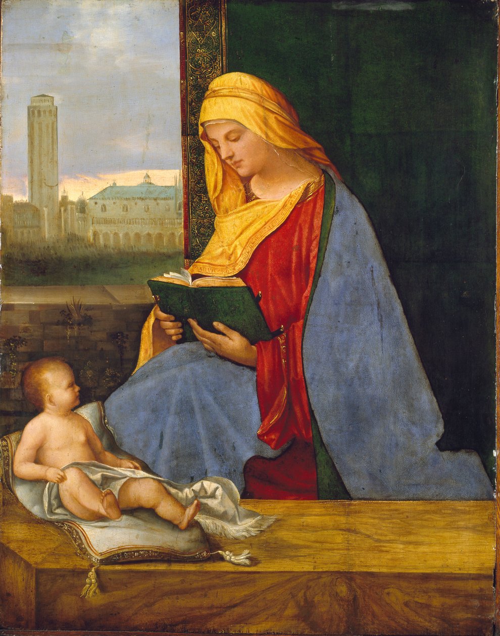 Jomfruen og barnet med udsigt over Venedig Tallard Madonna, begyndelsen af det 16. århundrede af Giorgione