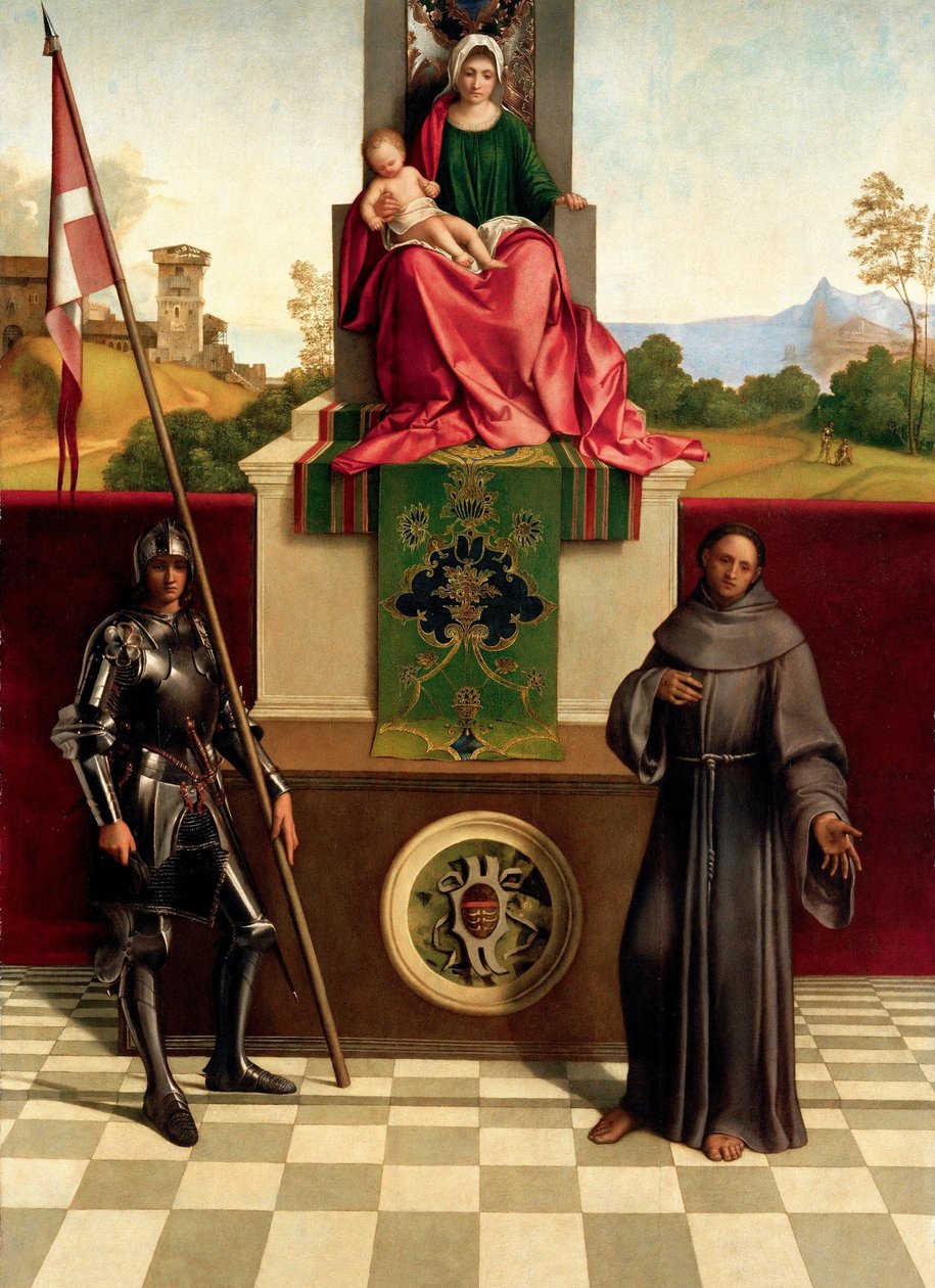 Madonna og barn mellem de hellige Francis og Nicasius Castelfranco Madonna, ca 1503-1504. af Giorgione da Castelfranco