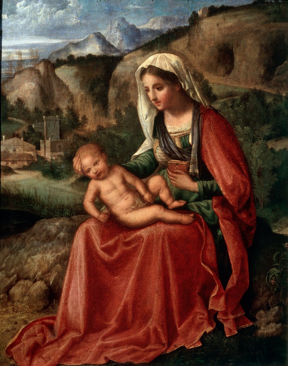 Jomfruen og barnet i et landskab, c1503 af Giorgione da Castelfranco