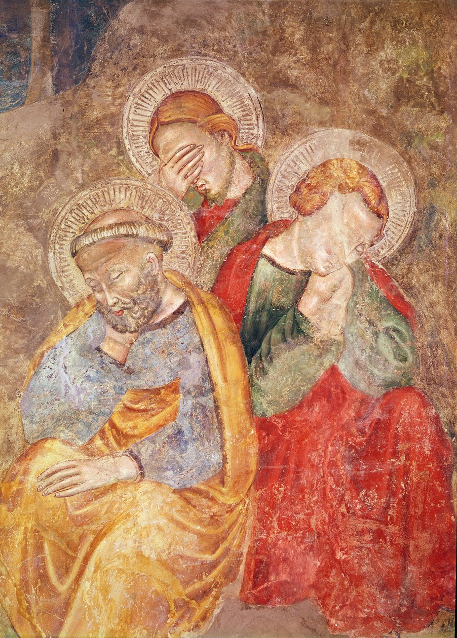 Apostle på Oliebjerget af Giotto di Bondone