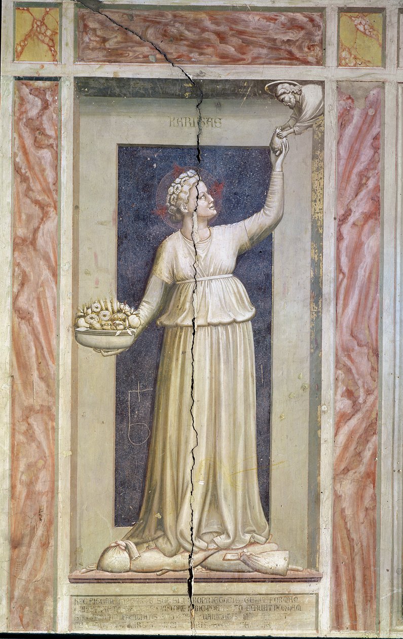 Velgørenhed, ca.1305 af Giotto di Bondone