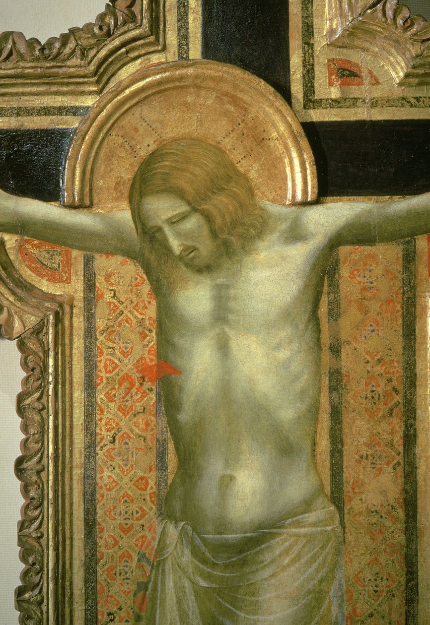 Krucifiks, detalje af Kristus, 1317 tempera på panel af Giotto di Bondone