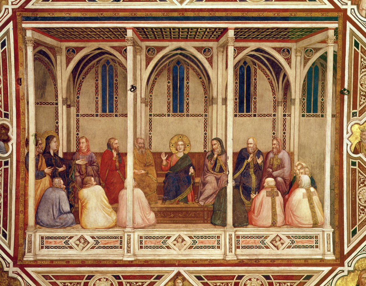 Jesus blandt lægerne, ca. 1320 af Giotto di Bondone