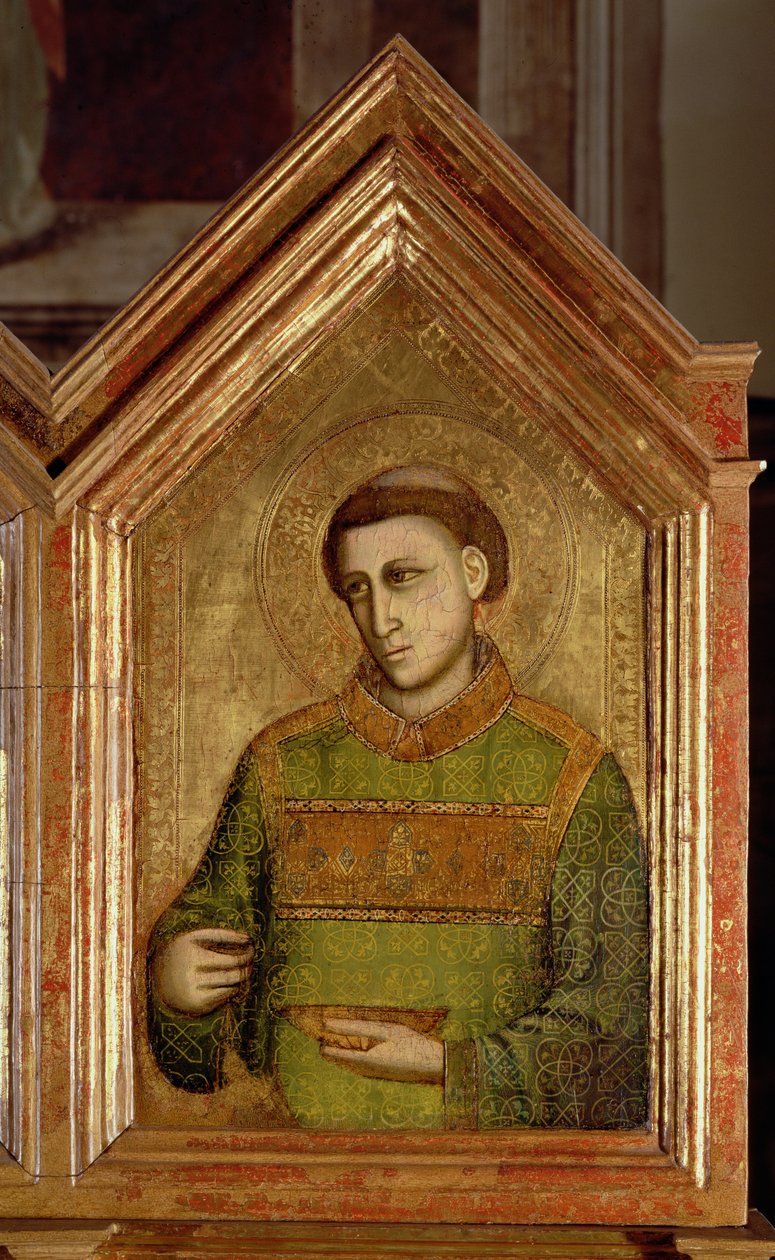 Munk fra St. Reparata Polyptykon detaljen fra 66557, se også 66558-66568 af Giotto di Bondone