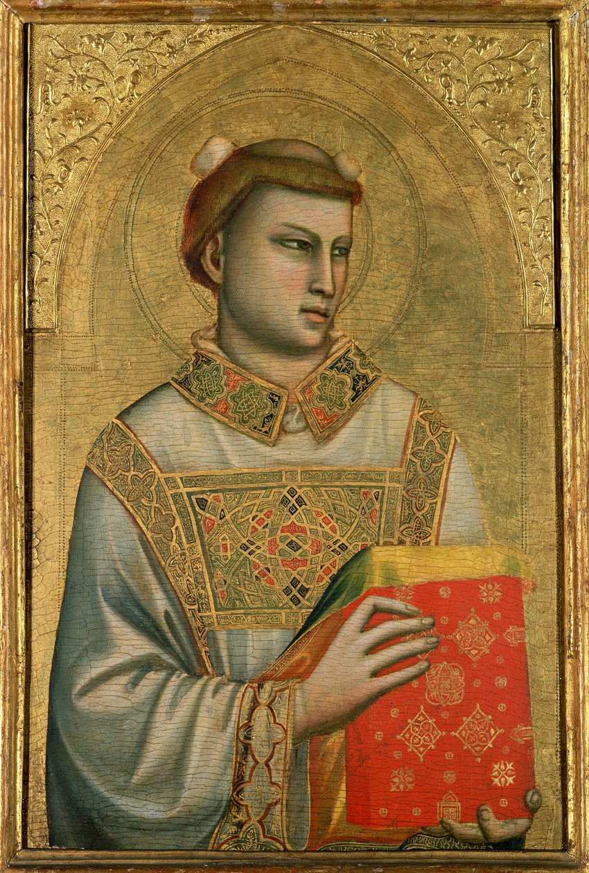 St. Stephen, 1320-25 (tempera på panel) af Giotto di Bondone