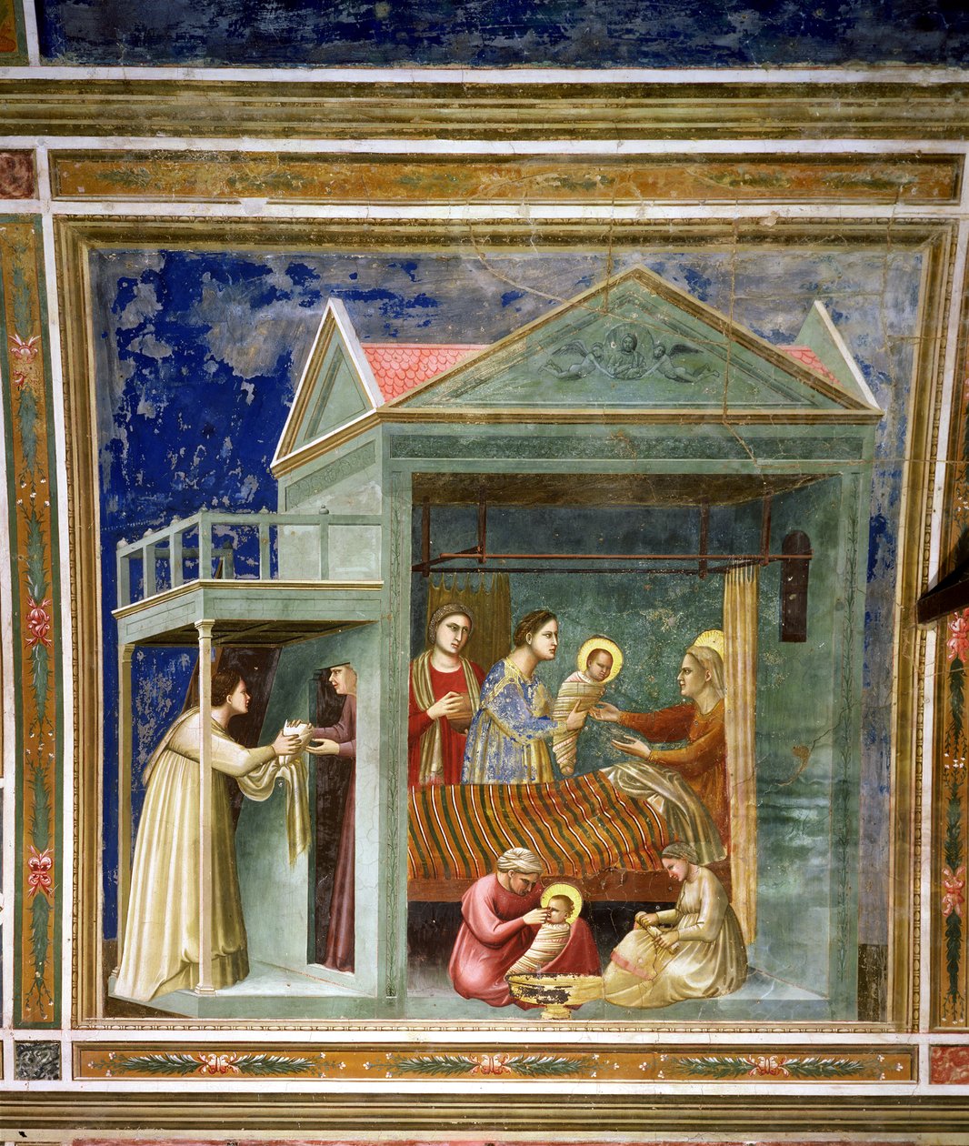 Jomfruens fødsel, c.1305 af Giotto di Bondone