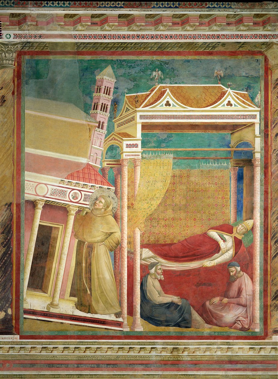 Drømmen om Innocentius III, 1297-99 af Giotto di Bondone