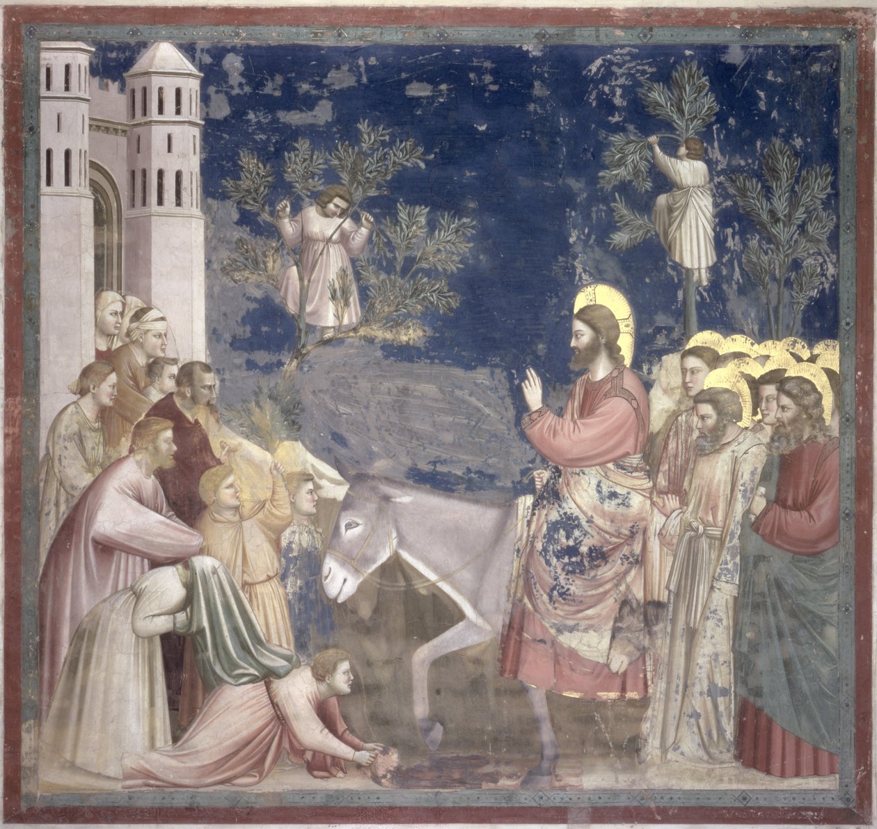 Indtoget i Jerusalem, ca. 1305 af Giotto di Bondone