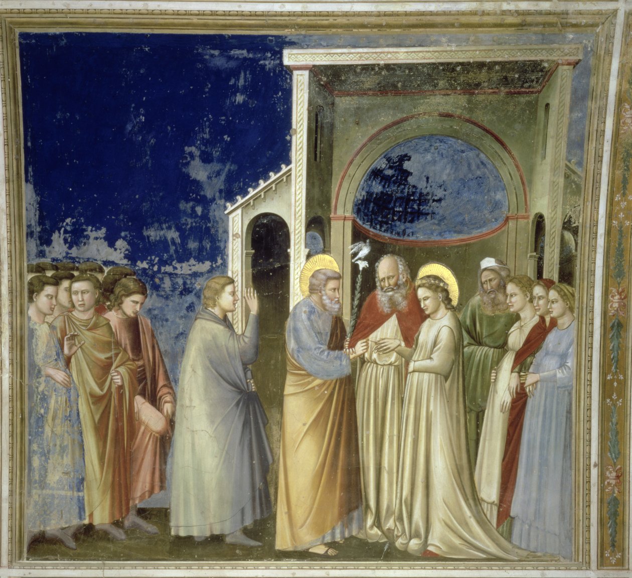 Jomfruens ægteskab, c.1305 af Giotto di Bondone