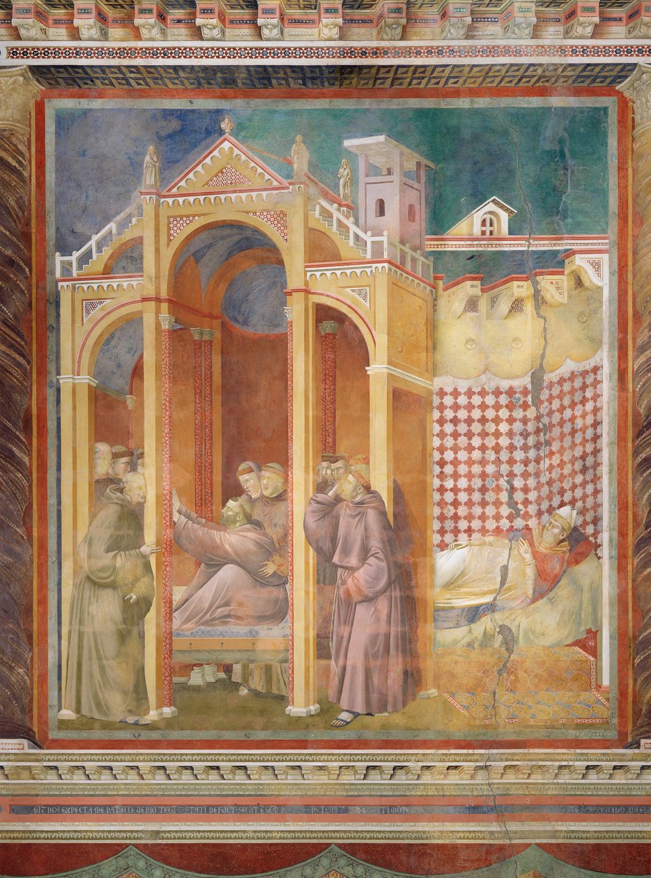 Synet om broder Agostino og biskoppen af Assisi, 1297-99 af Giotto di Bondone