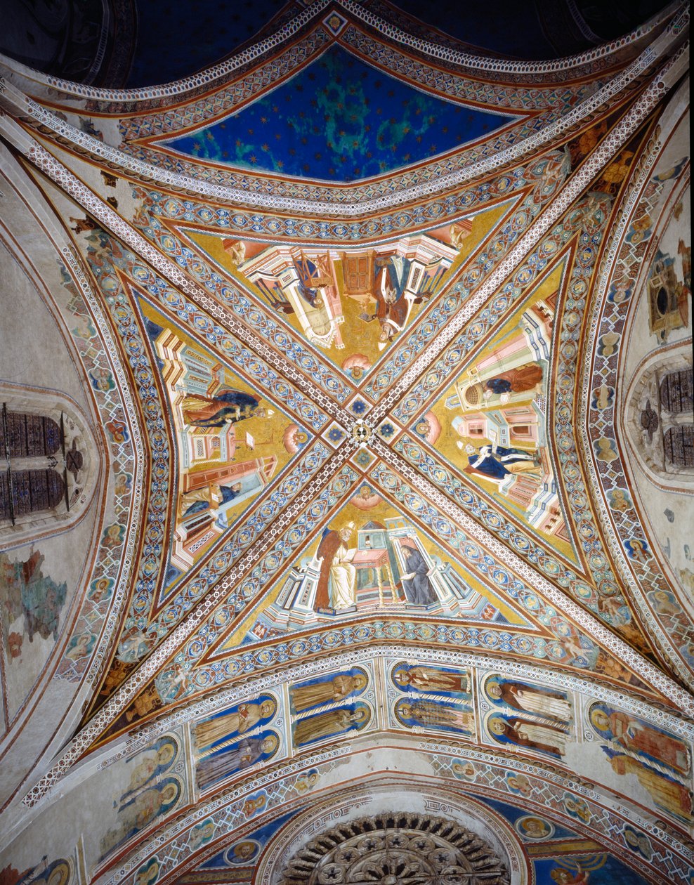 Vault of the Fire Doctors of the Church, c.1297 af Giotto di Bondone
