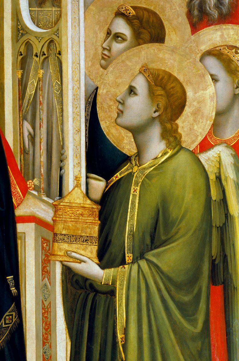 Engel med offergave, fra Madonna di Ognissanti, ca. 1310 (tempera på panel) af Giotto (c.1266 1337)