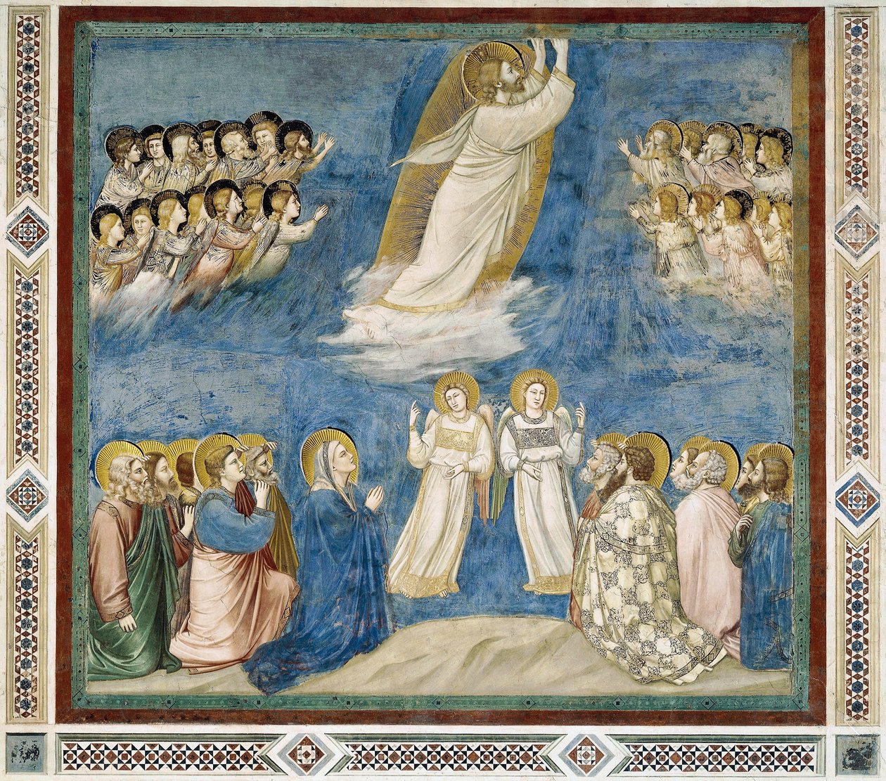 Kristi himmelfart, detalje fra Kristi liv og lidenskab, af Giotto af Giotto (c.1266 1337)