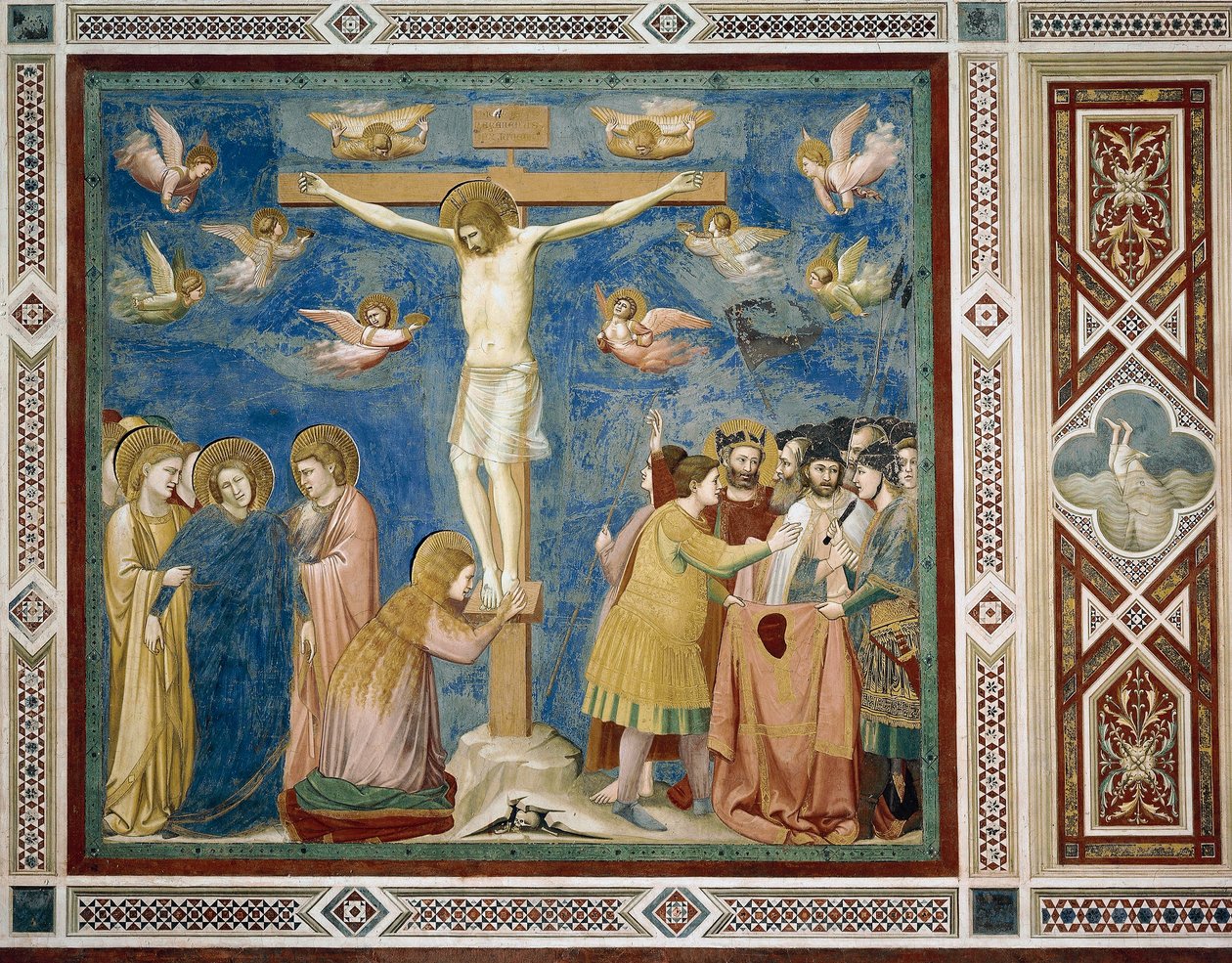 Korsfæstelse, detalje fra Kristi liv og lidenskab, af Giotto af Giotto (c.1266 1337)
