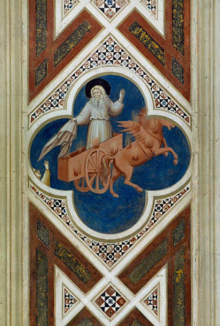 Elias bliver taget til himlen, Detalje fra Kristi liv og lidenskab, af Giotto af Giotto (c.1266 1337)