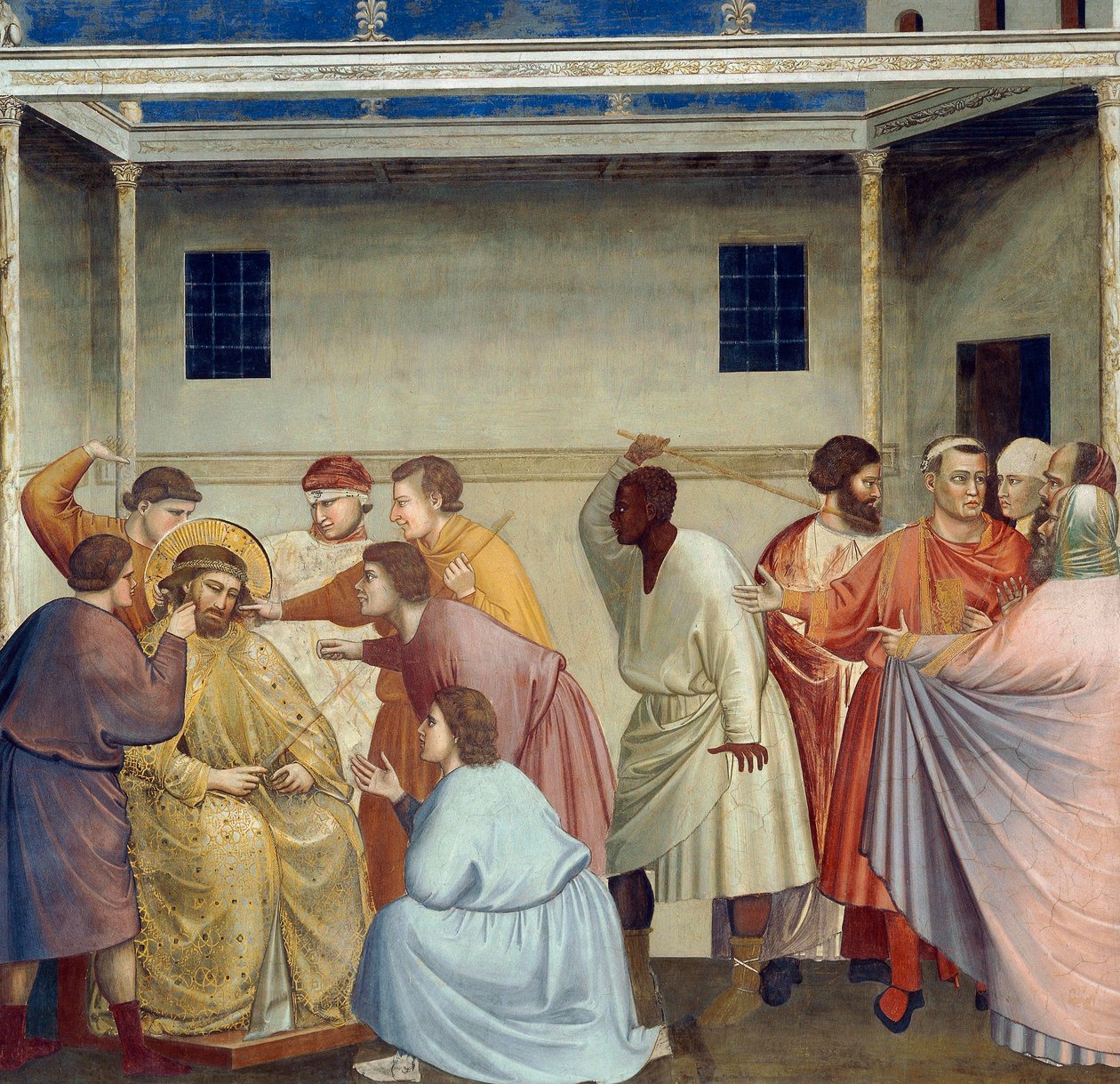 Kristi flagellering, detalje fra Kristi liv og lidenskab, af Giotto af Giotto (c.1266 1337)