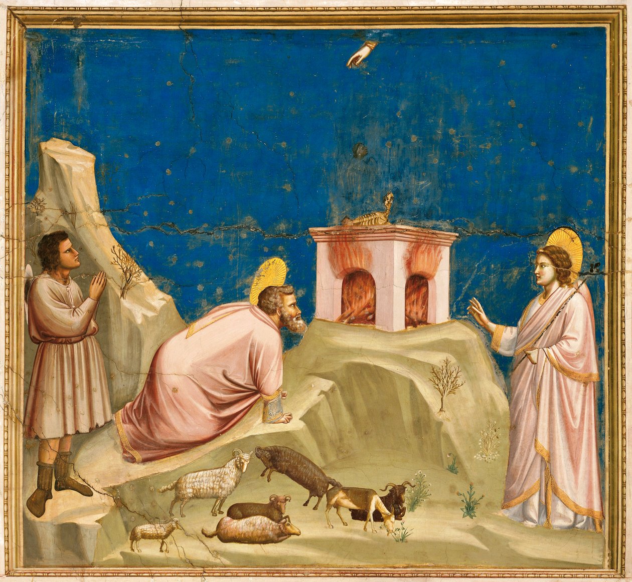 Italien, Padova, Angel meddeler Joachim, at han vil blive far af Giotto (c.1266 1337)