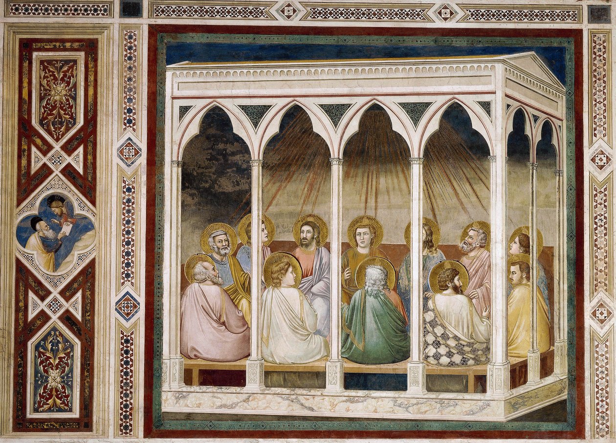 Pinse, detalje fra Kristi liv og lidenskab, af Giotto af Giotto (c.1266 1337)