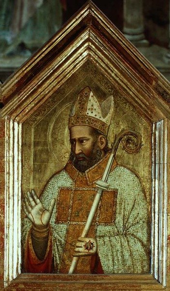 Hellig fra St. Reparata Polyptykon (midterste højre panel) (detalje af 66557, se også 66556-66568) af Giotto (c.1266 1337)