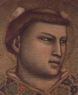 Den hellige Stefan (tempera på panel) (detalje af 66554) af Giotto (c.1266 1337)