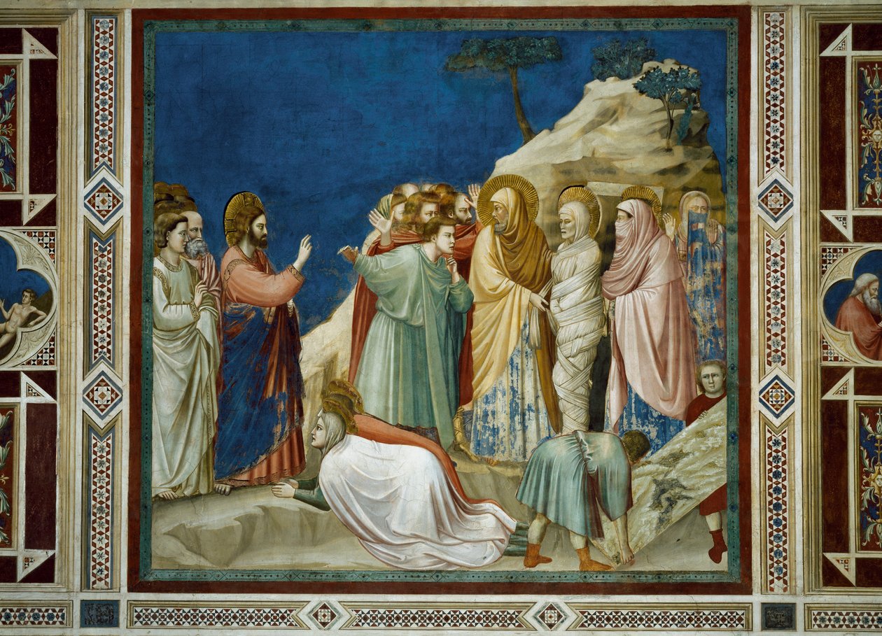Lazarus opstandelse, detalje fra Kristi liv og lidenskab, af Giotto af Giotto (c.1266 1337)