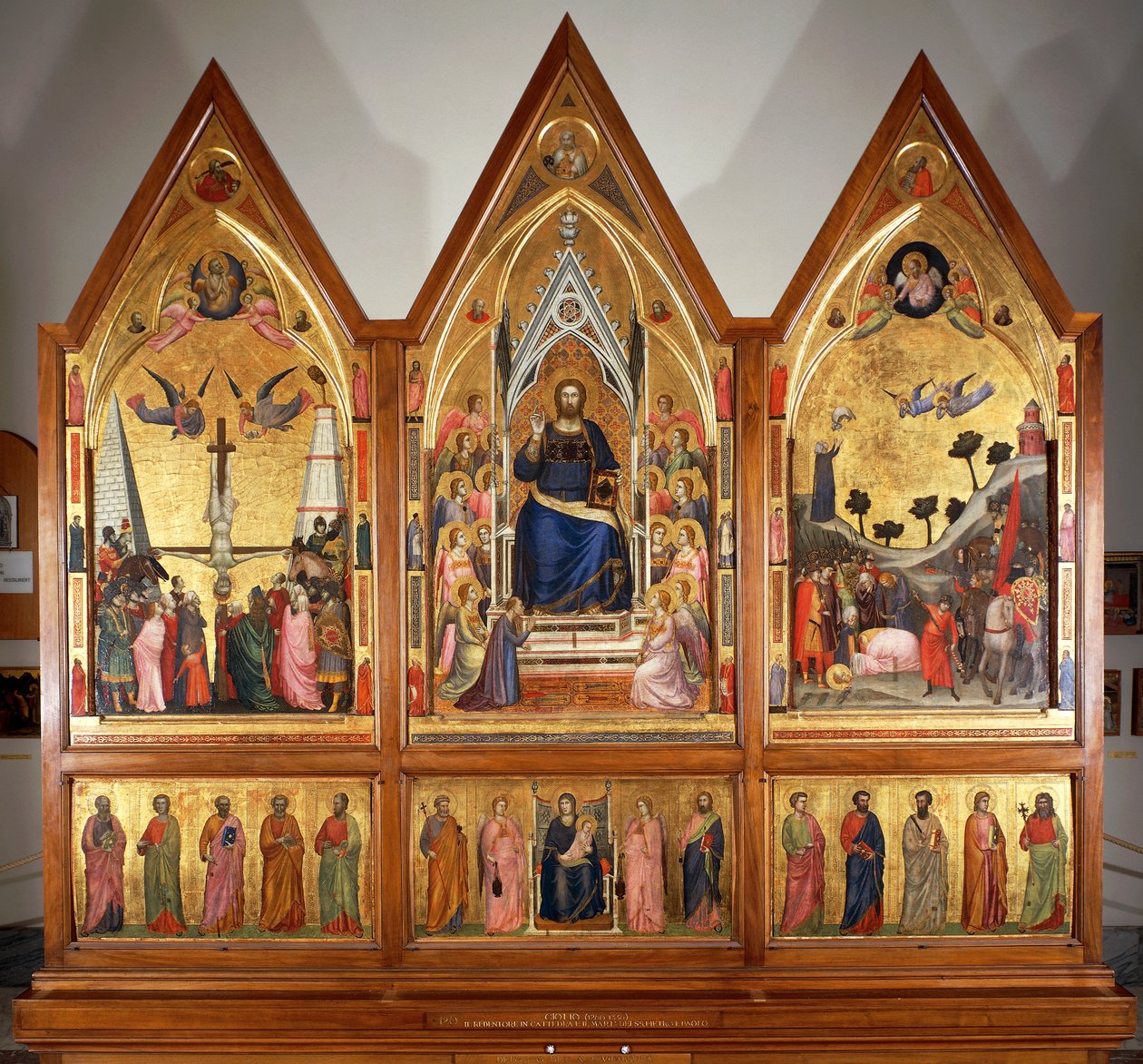 Stefaneschi Triptykonen, foran, ca. 1320, af Giotto (1267-1337), tempera på panel, midterpanel 178x89 cm af Giotto (c.1266 1337)