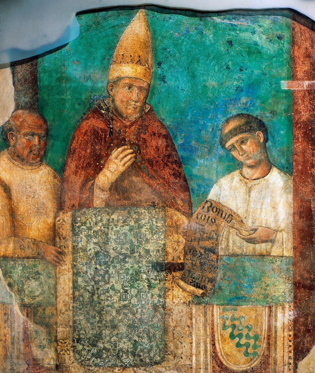 Bonifatius VIII annoncerer det hellige år, fresko af Giotto (1267-ca. 1337), St John Lateran
