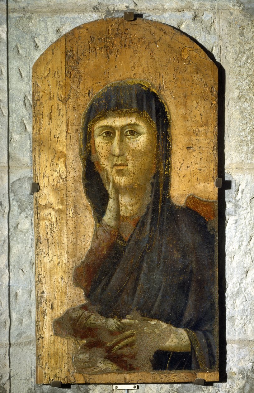 Madonna. Portræt af Jomfruen på en guldbaggrund. Maleri af Giotto di Bondone (1267 -1337), omkring 1290. Tempera på træ. Størrelse: 81,5 x 41 cm. Borgo San Lorenzo, Pieve.
1610 af Giotto (c.1266 1337)