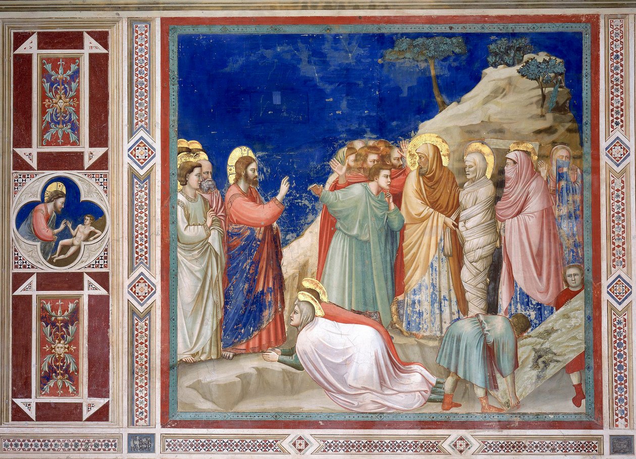 Lazarus opstandelse af Giotto (c.1266 1337)