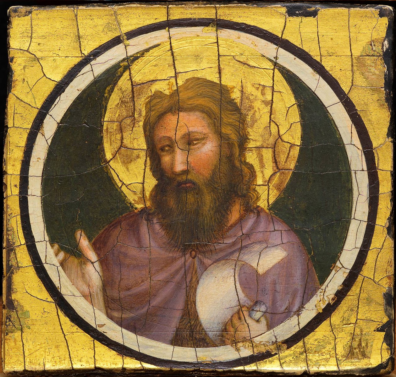 Johannes Døberen af ​​Giotto di Bondone (1266-1377). Tempera på panel, ca 1320, Ente Cassa di Risparmio, Firenze af Giotto (c.1266 1337)