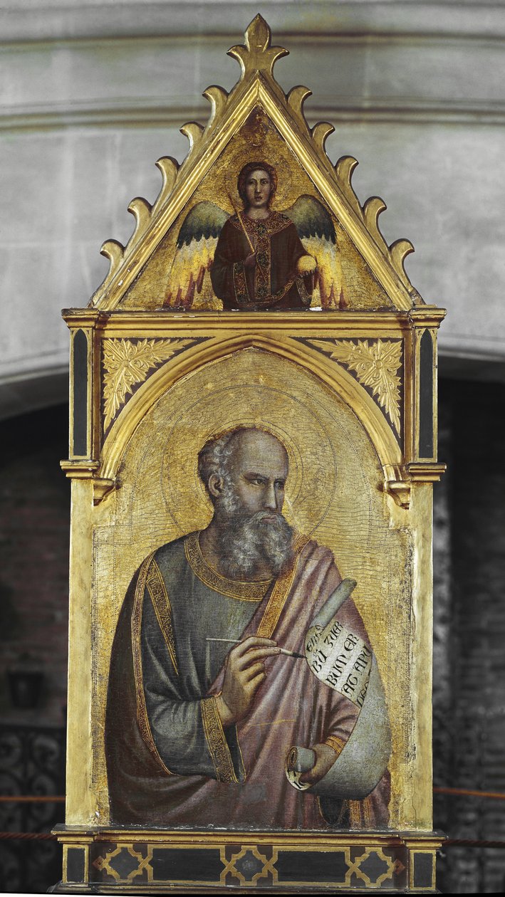 Sankt Johannes evangelisten - Olie på træ af Giotto (c.1266 1337)
