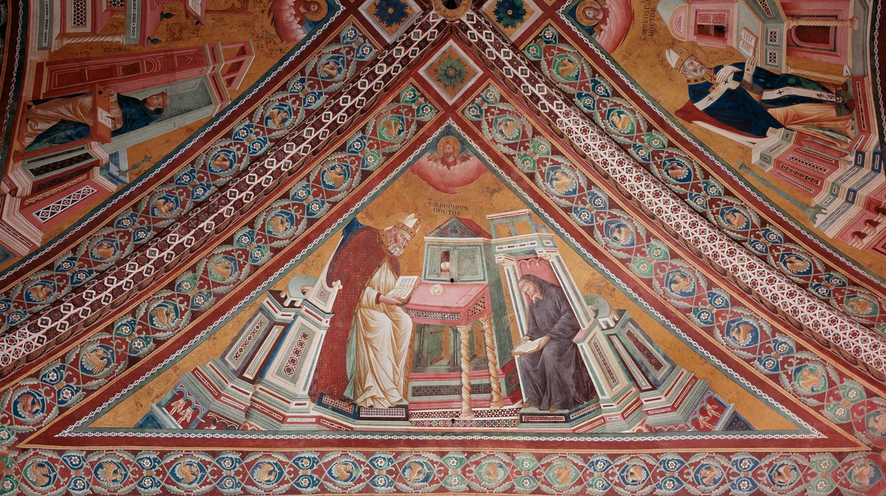 Kirkens læger: Sankt Hieronymus (fresco af Giotto (c.1266 1337)