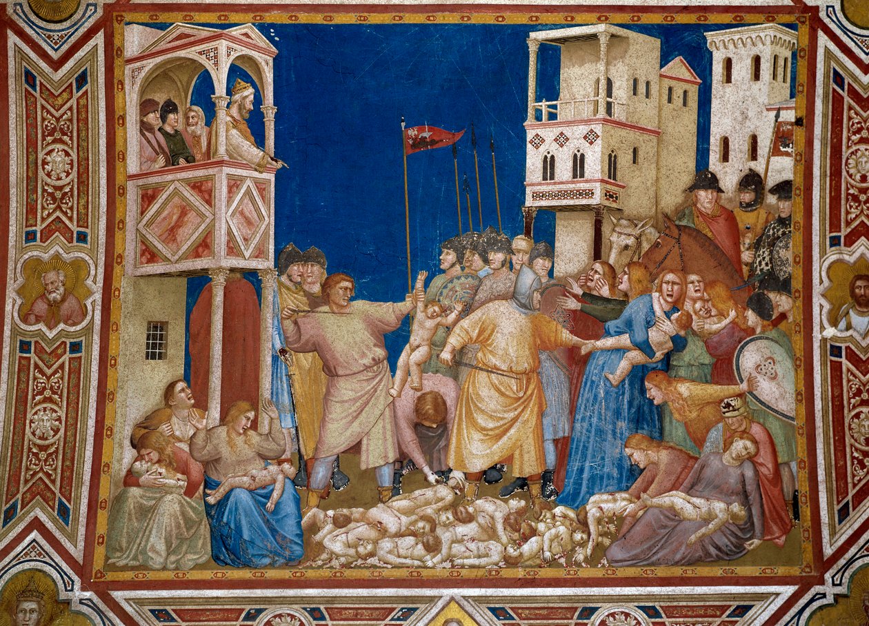 Massakren på Innocents Fresco af Giotto di Bondone (1267-1337) af Giotto (c.1266 1337)