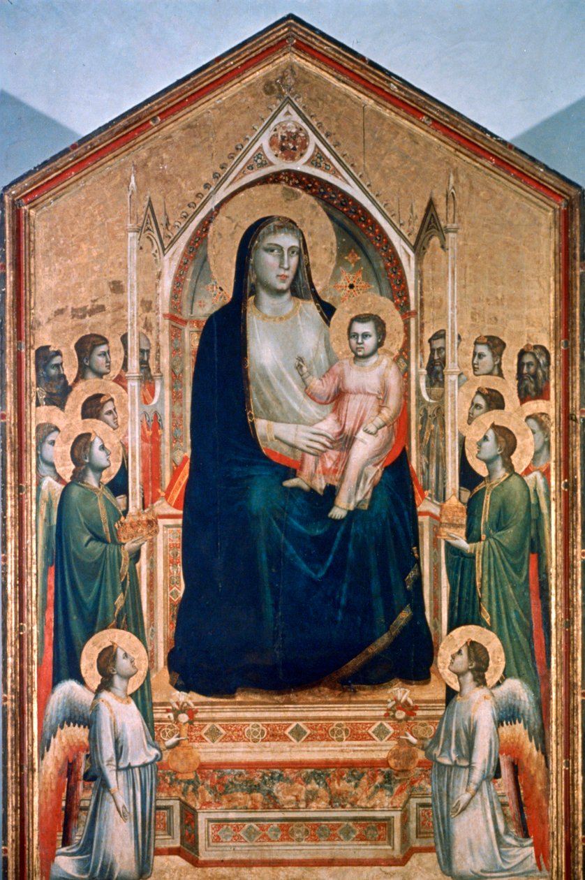 Madonna og barn på tronen, c1300-1303 af Giotto di Bondone