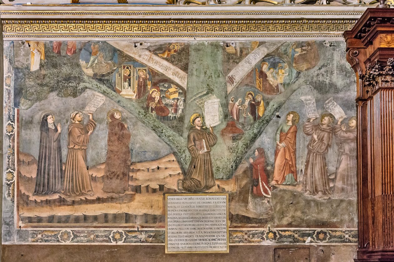 Livets træ, højre tværarm af Giotto di Bondone (style of)