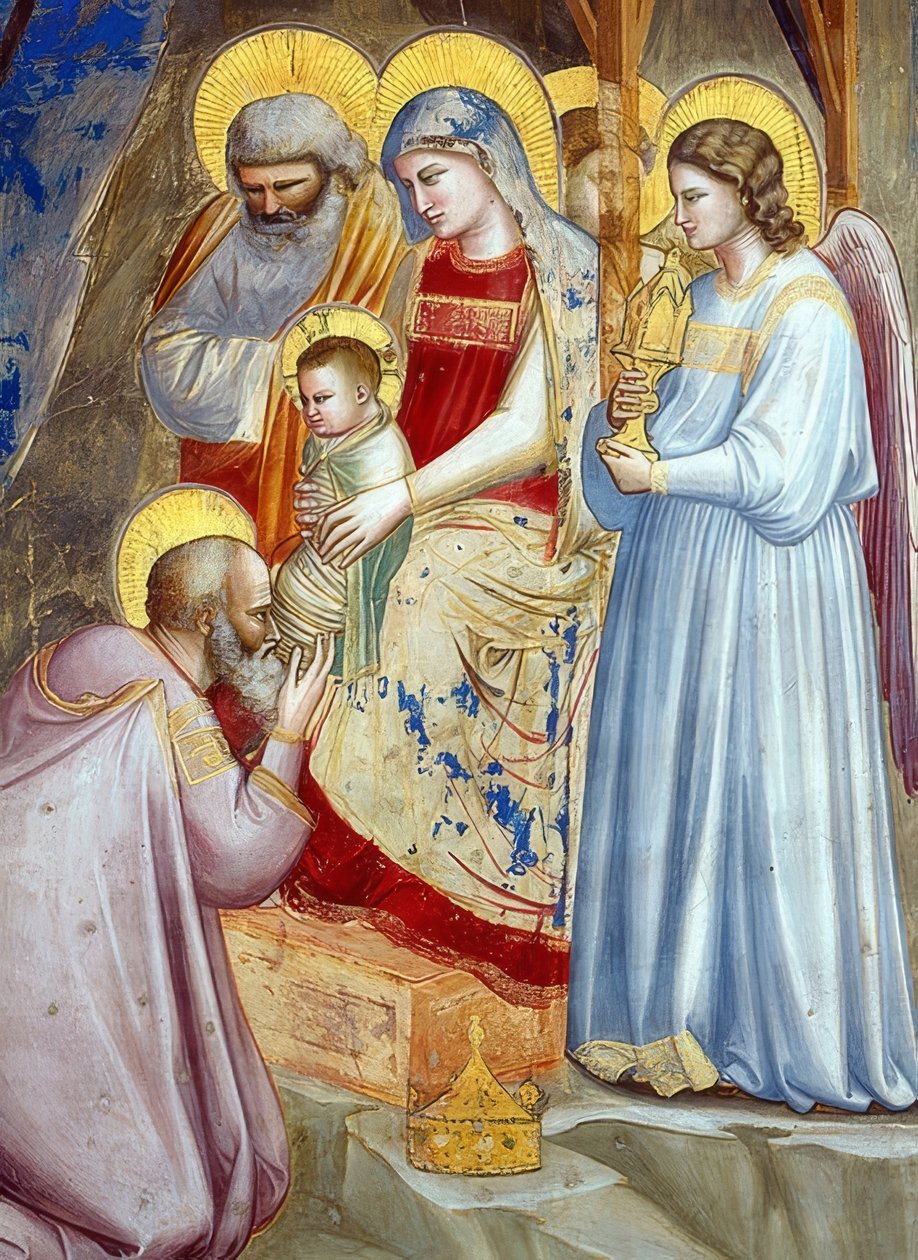 Tilbedelse af Magi. Detalje. 1305 af Giotto di Bondone