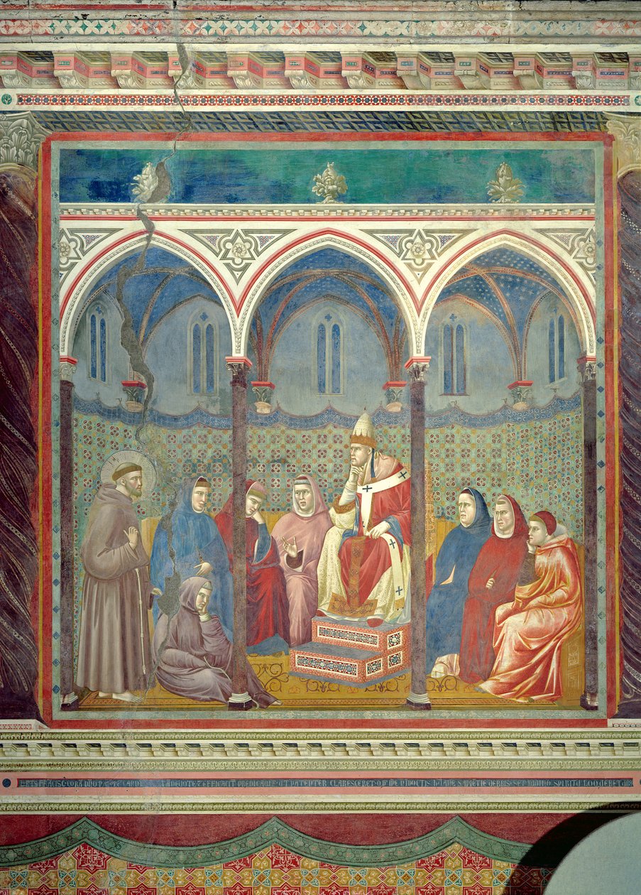 St. Frans prædiker for pave Honorius III, 1297-99 af Giotto di Bondone