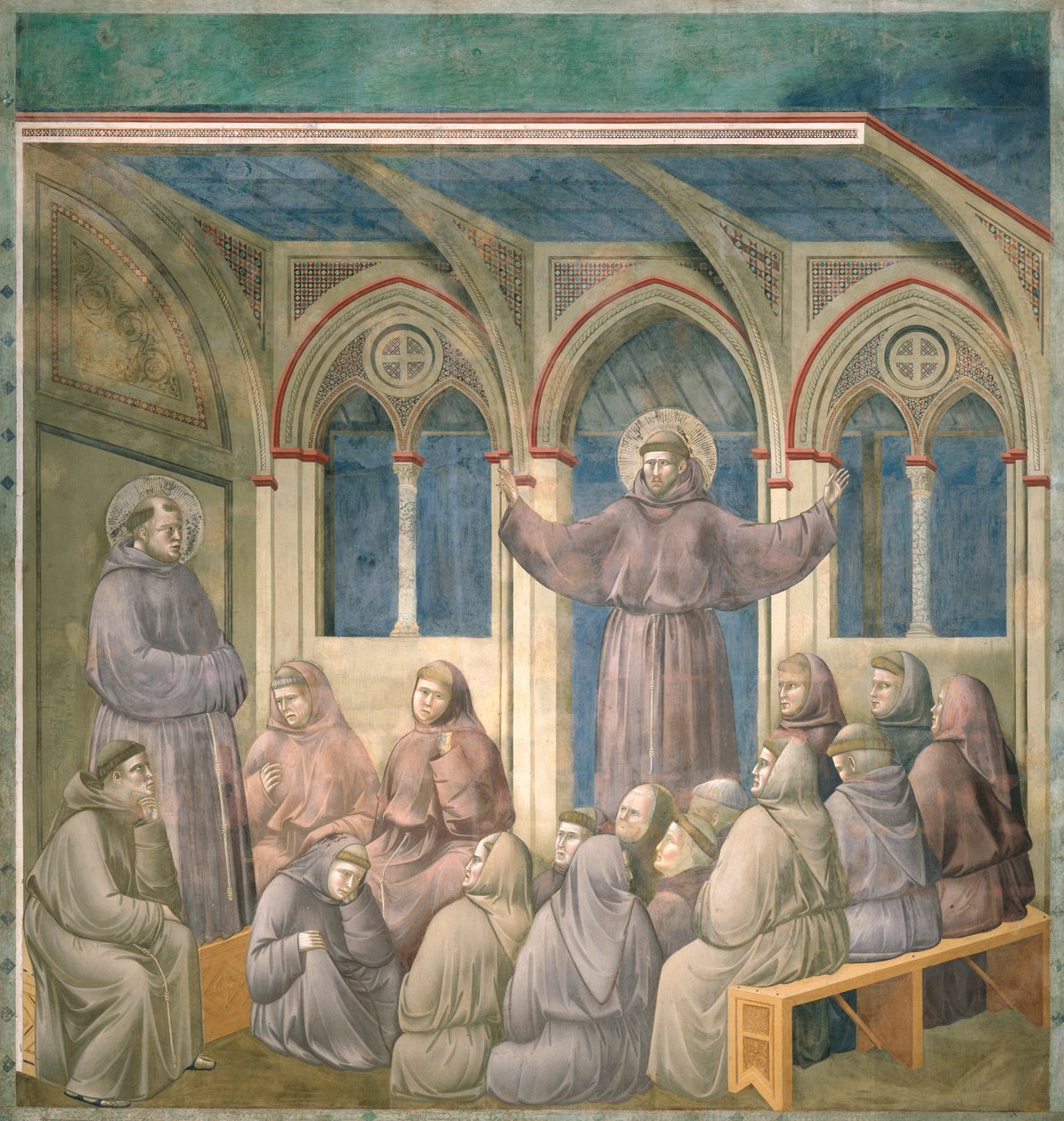 Åbenbaringen ved Kapitelhuset i Arles, 1297-99 af Giotto di Bondone
